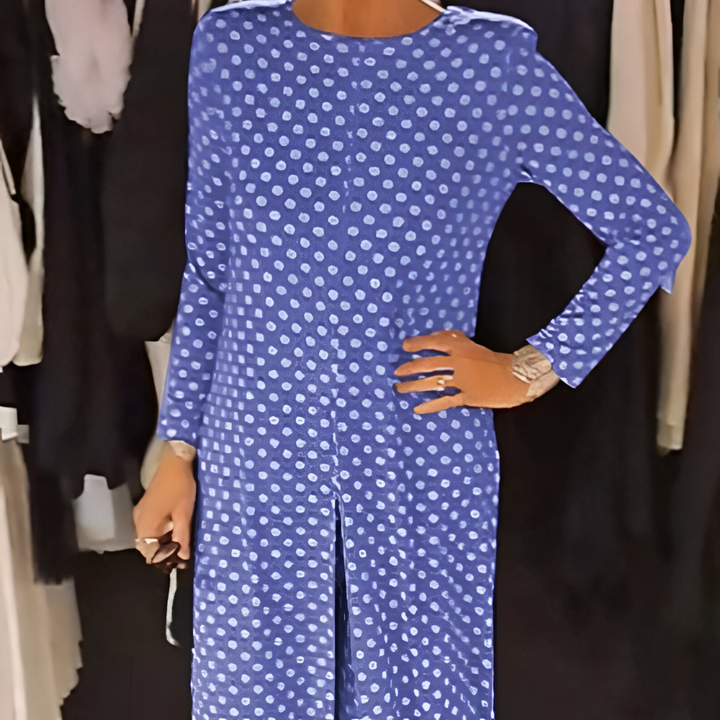 Women's Polka Dot Two-Piece Set - Vintage Charm for Everyday Elegance