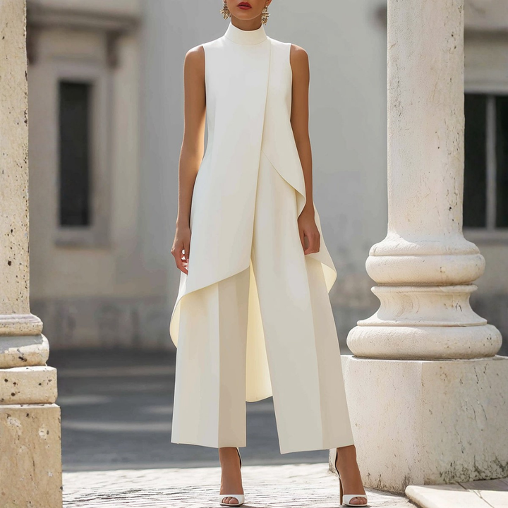 Women's Elegant Drop-Waist Jumpsuit - Ideal for Day or Night
