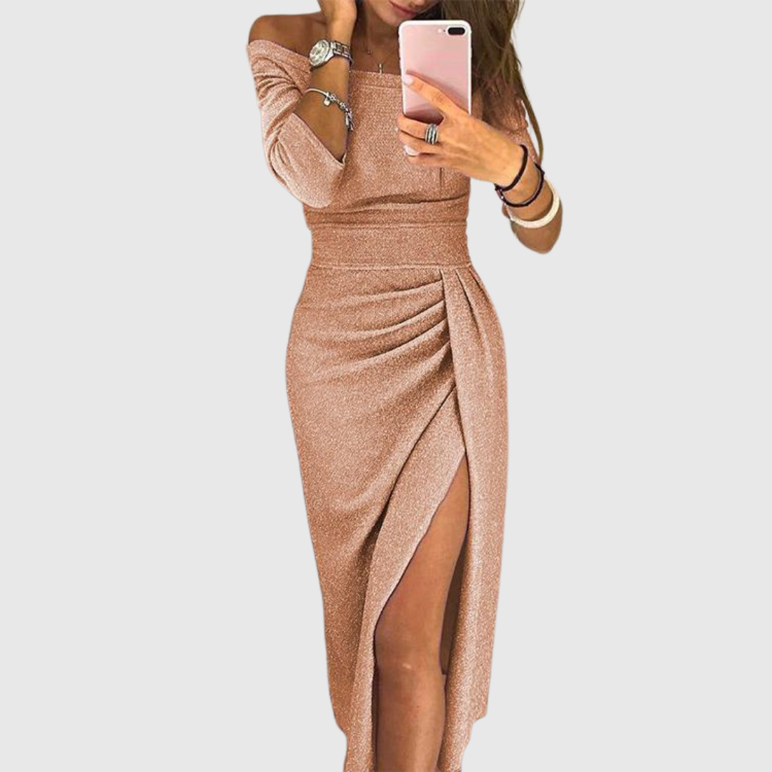 Women's Halter Maxi Dress - Elegant Evening Gown for Special Occasions