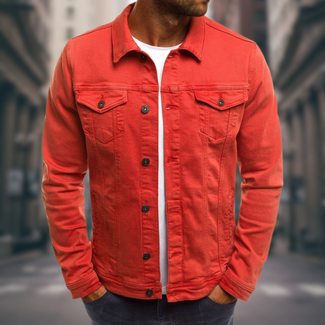 Men's Tailored Denim Jacket - Everyday Street Style