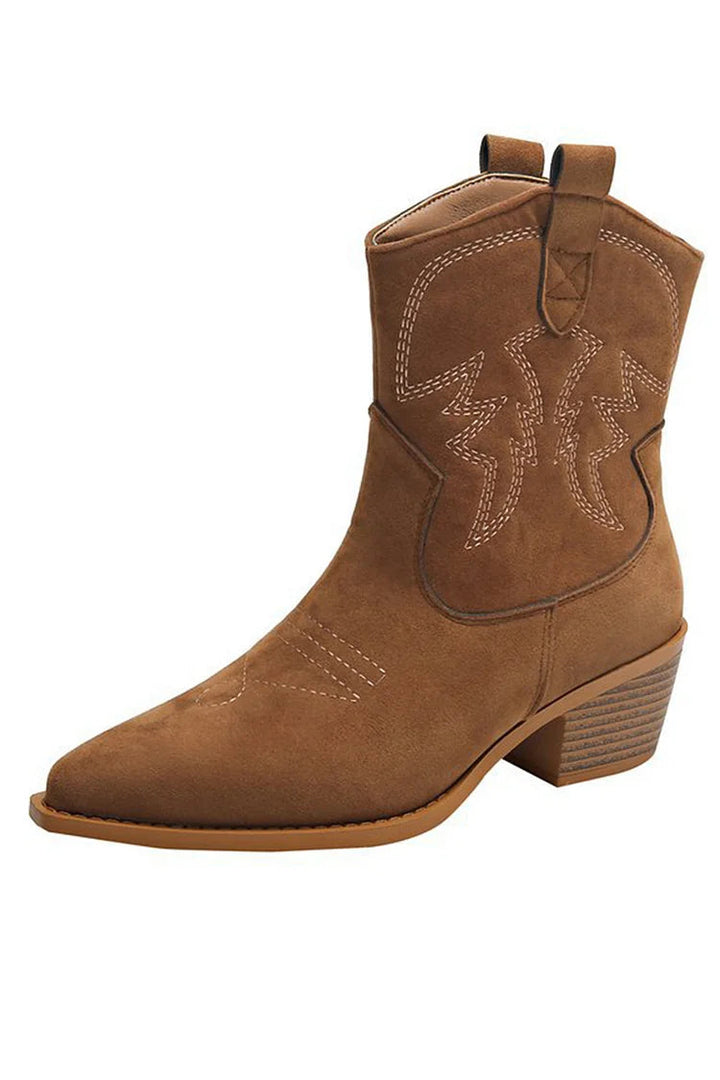 Women's Pointed Western Ankle Boot - Everyday Urban Edge