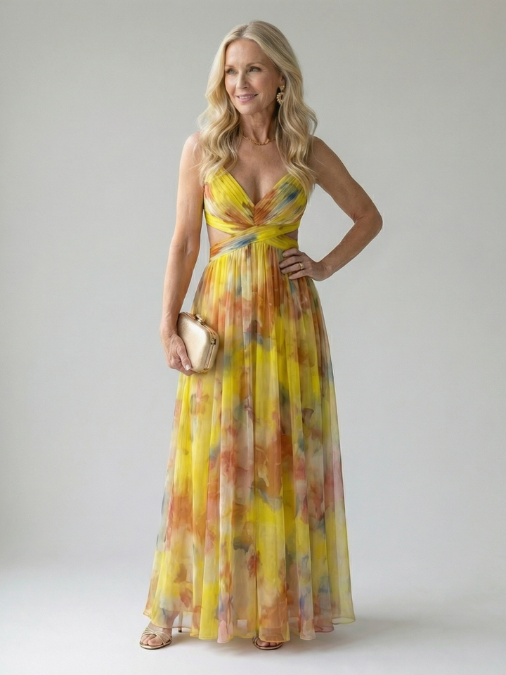 Women's Soft Wrap Maxi Dress – Flowing Silhouette for Warm Days