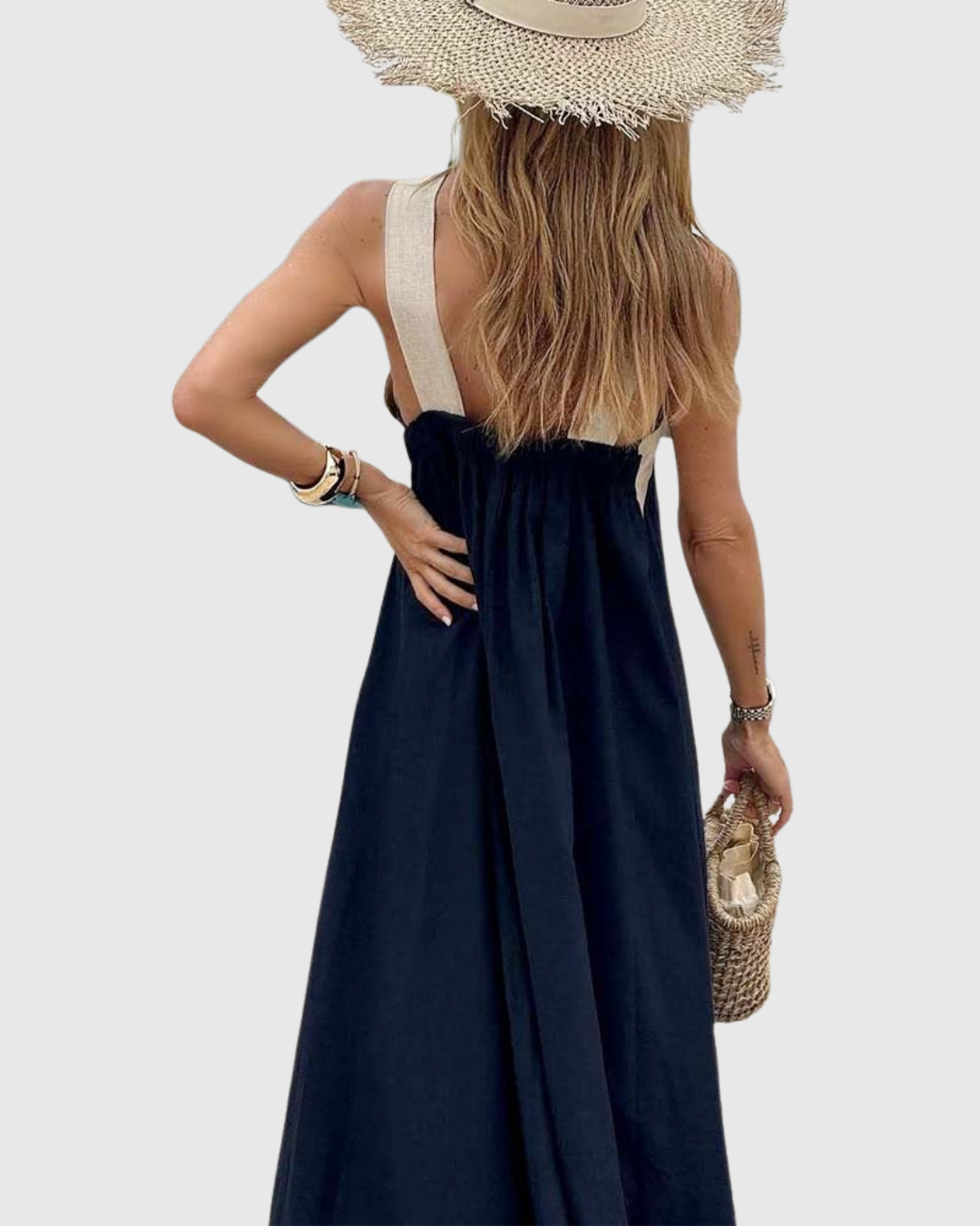 Women's Cross-Neck Dress - Effortless Summer Elegance