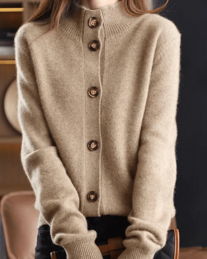 Women's Classic Button-Up Knit Cardigan - Effortless Layering