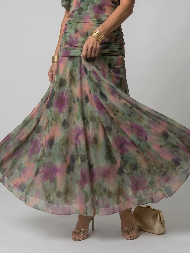 Women's Off-Shoulder Flow Midi Dress – Lightweight & Breezy