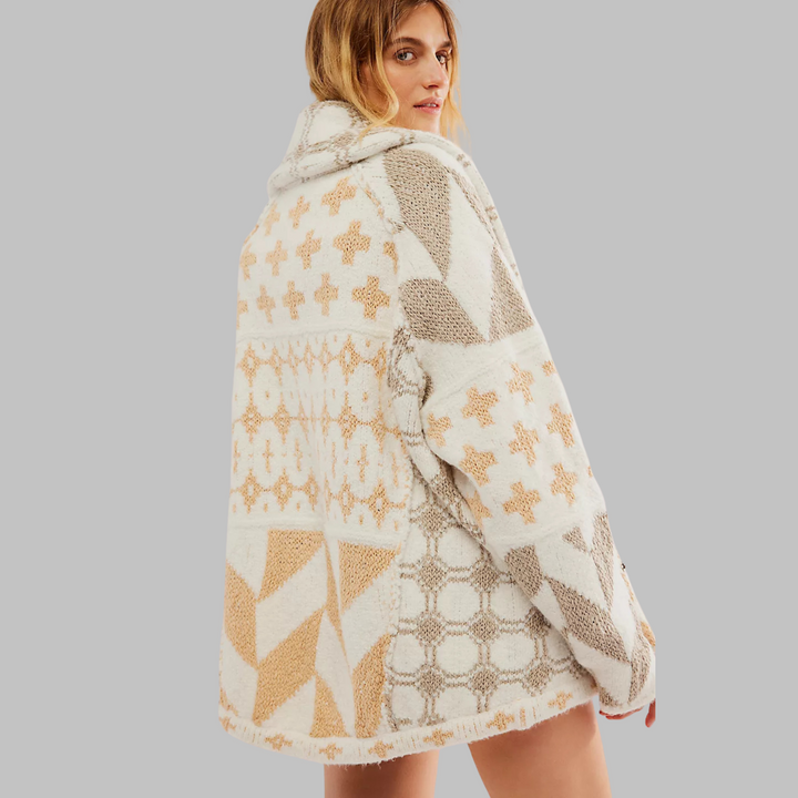 Women's Geometric Cardigan - Effortless Layering for Cool Days