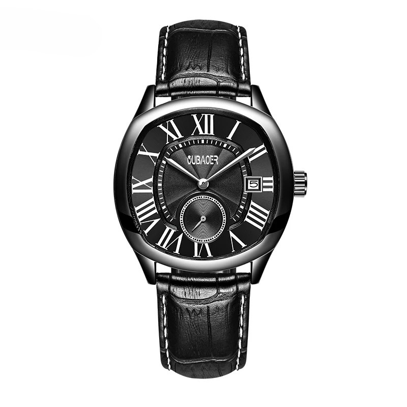 Men's Roman Numeral Watch – Leather Strap Dress Watch