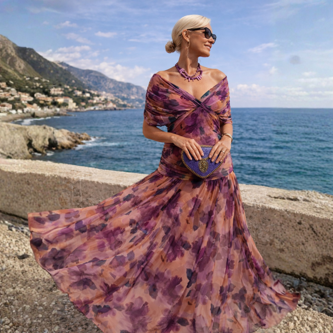 Women's Mikaela Off-Shoulder Maxi Dress - Effortless Evening