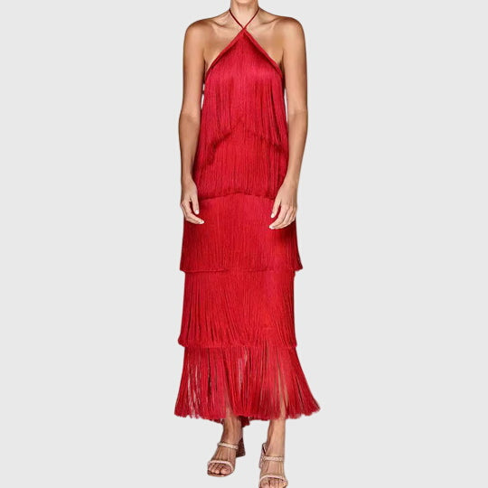Women's Tassel Dress - Effortless Elegance for Special Occasions