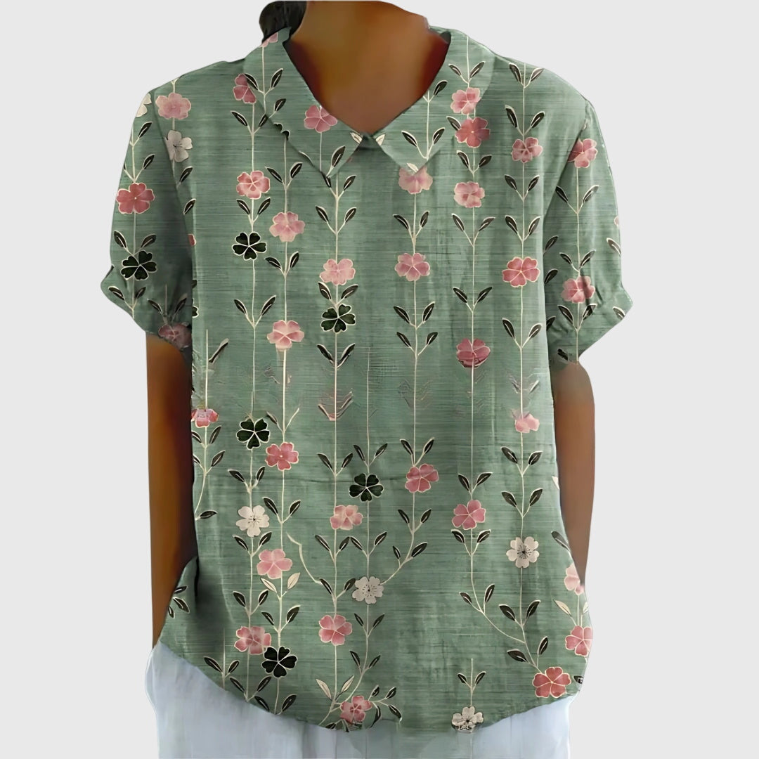 Women's Floral Blouse - Effortless Everyday Elegance for Any Occasion