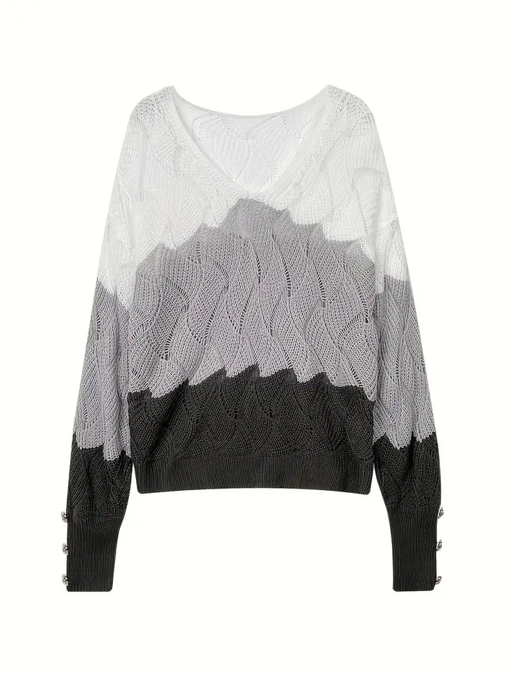 Women's Cozy Wave Knit Sweater - For Effortless Layering