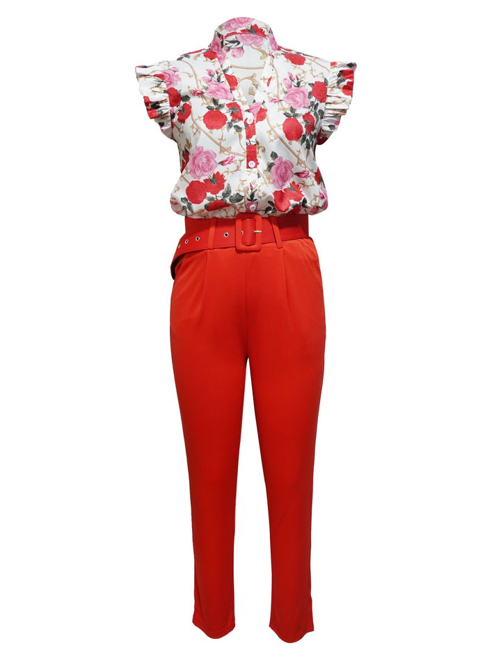 Women's Rainie Ruffle-Sleeve Set - Effortlessly Elegant