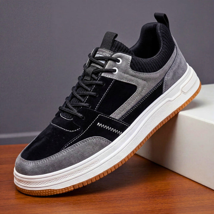 Men's Suede Sneakers – Retro Leather Trainers, Cushioned