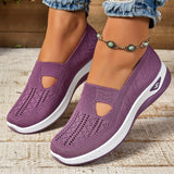 Women's Breathable Knit Slip-On Sneakers - Effortless Daily Comfort