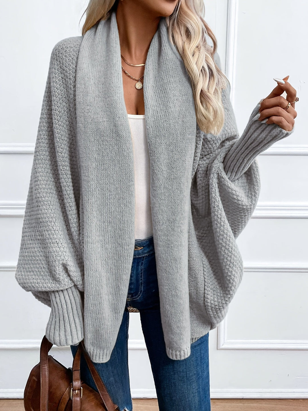 Women's Batwing Knit Cardigan - Effortless Layering Essential