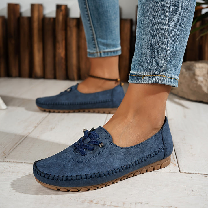 Women's Soft Suede Moccasin Flats - Full Support for Sensitive Feet