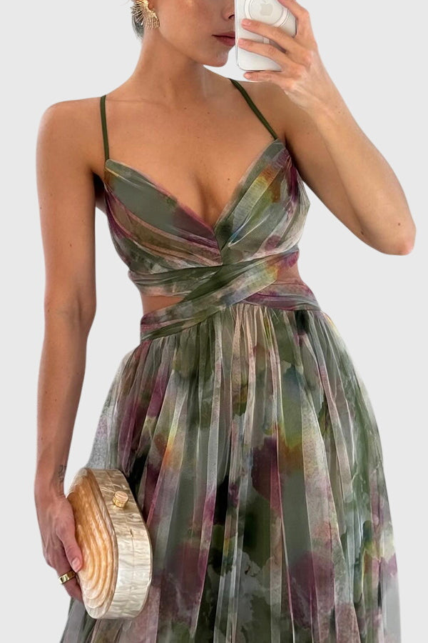 Women's Floral Print Maxi Dress - Effortless Summer Elegance
