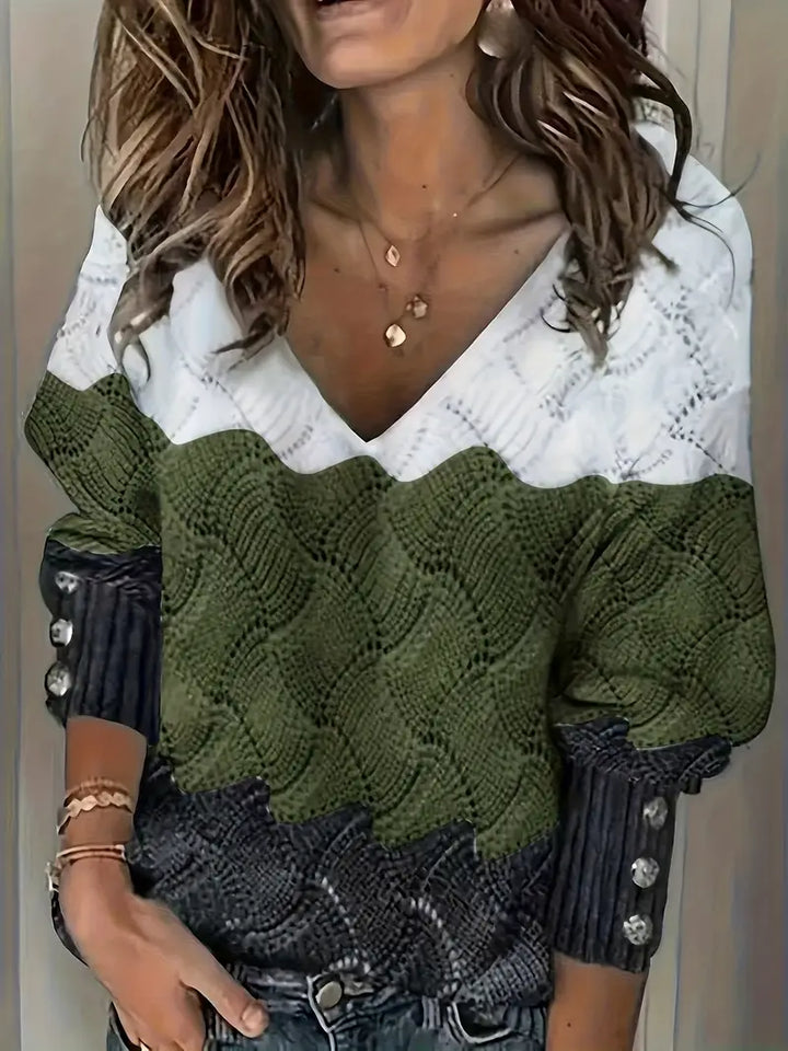 Women's Cozy Wave Knit Sweater - For Effortless Layering