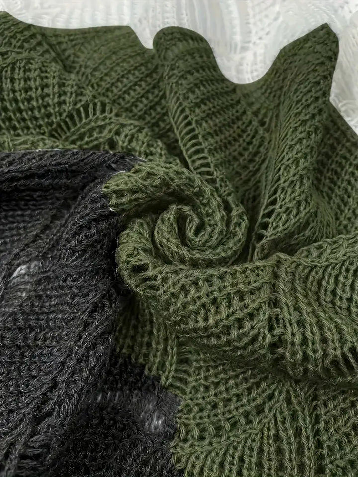 Women's Cozy Wave Knit Sweater - For Effortless Layering