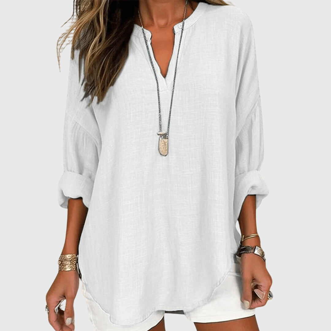 Women's Colette Flowy Elegant Beach Shirt - Effortless Beach Style