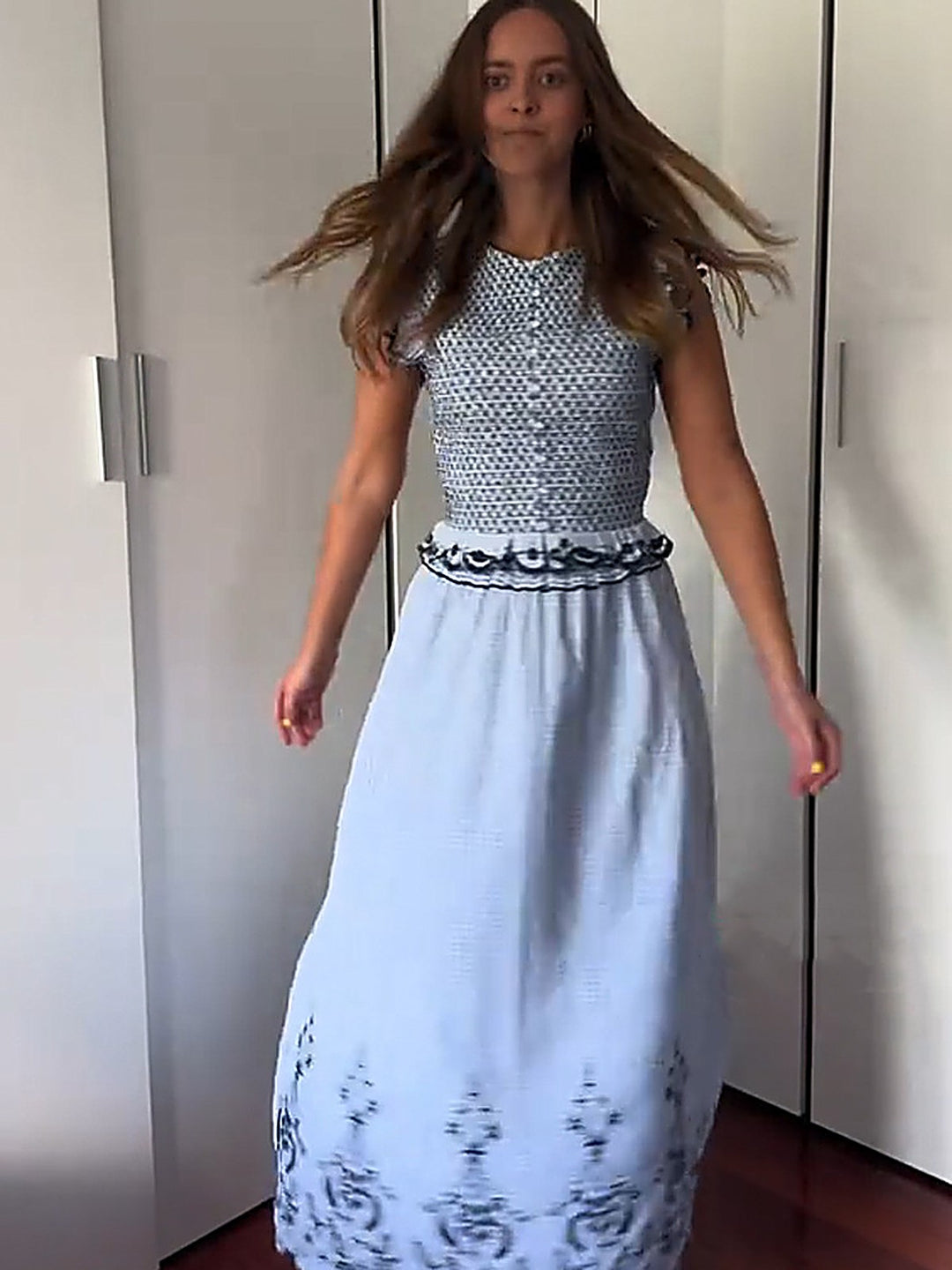 Plaid Sleeveless Top + Skirt Set