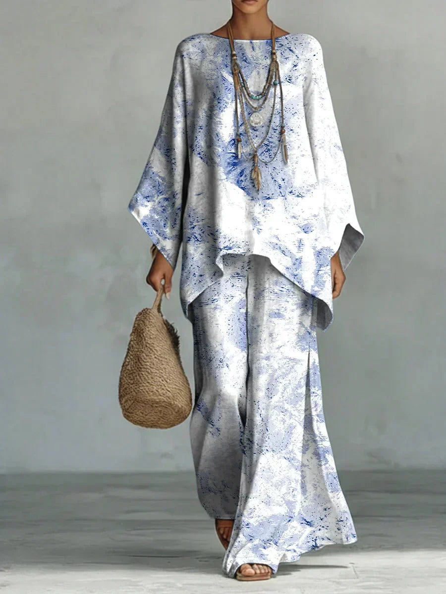 Women's Printed Two-Piece Set - Effortless Comfort