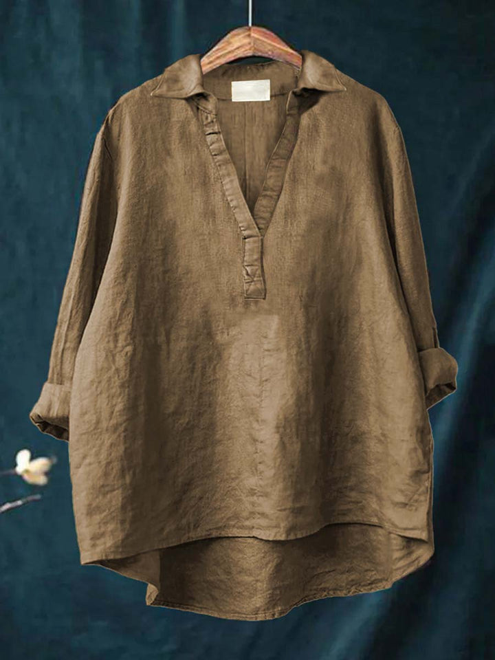 Women's Linen Elegant Summer Blouse - Lightweight & Breathable