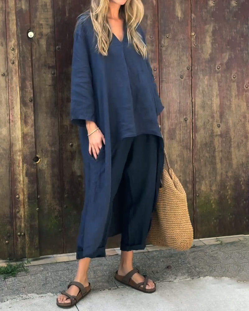 Women's Lightweight Stylish Two-Piece Set - Breezy Summer Elegance