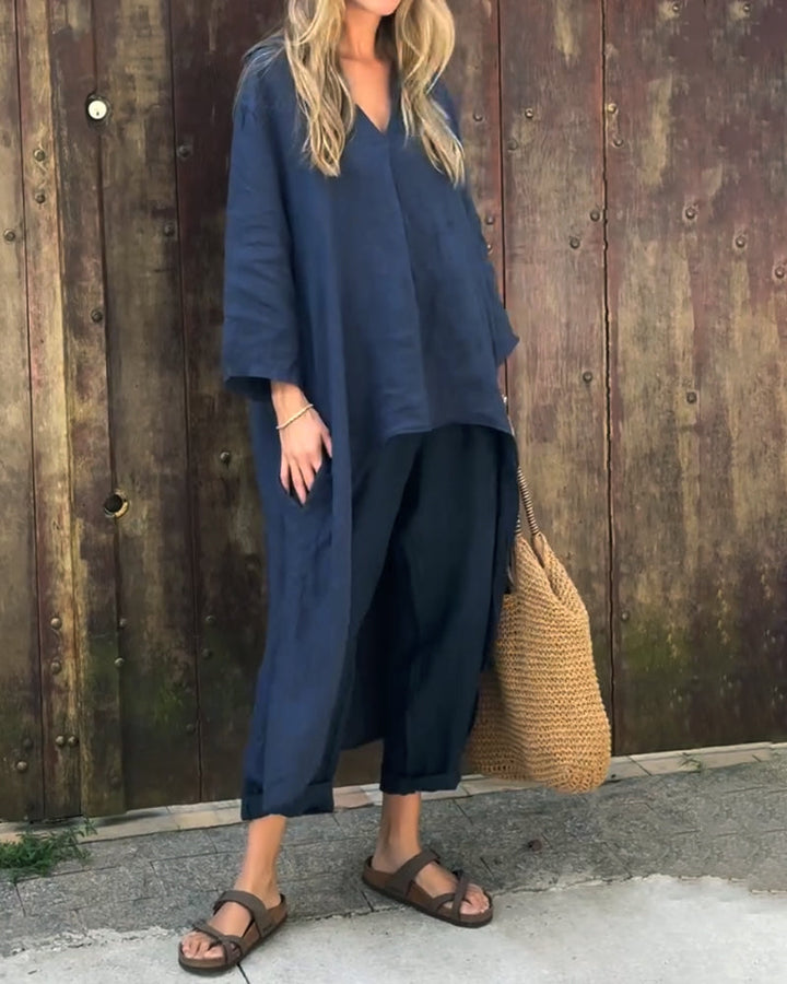 Women's Lightweight Stylish Two-Piece Set - Breezy Summer Elegance