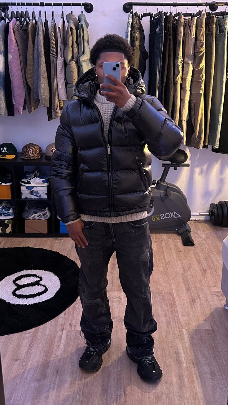 Men's Duck Down Puffer Jacket - Reliable Winter Warmth