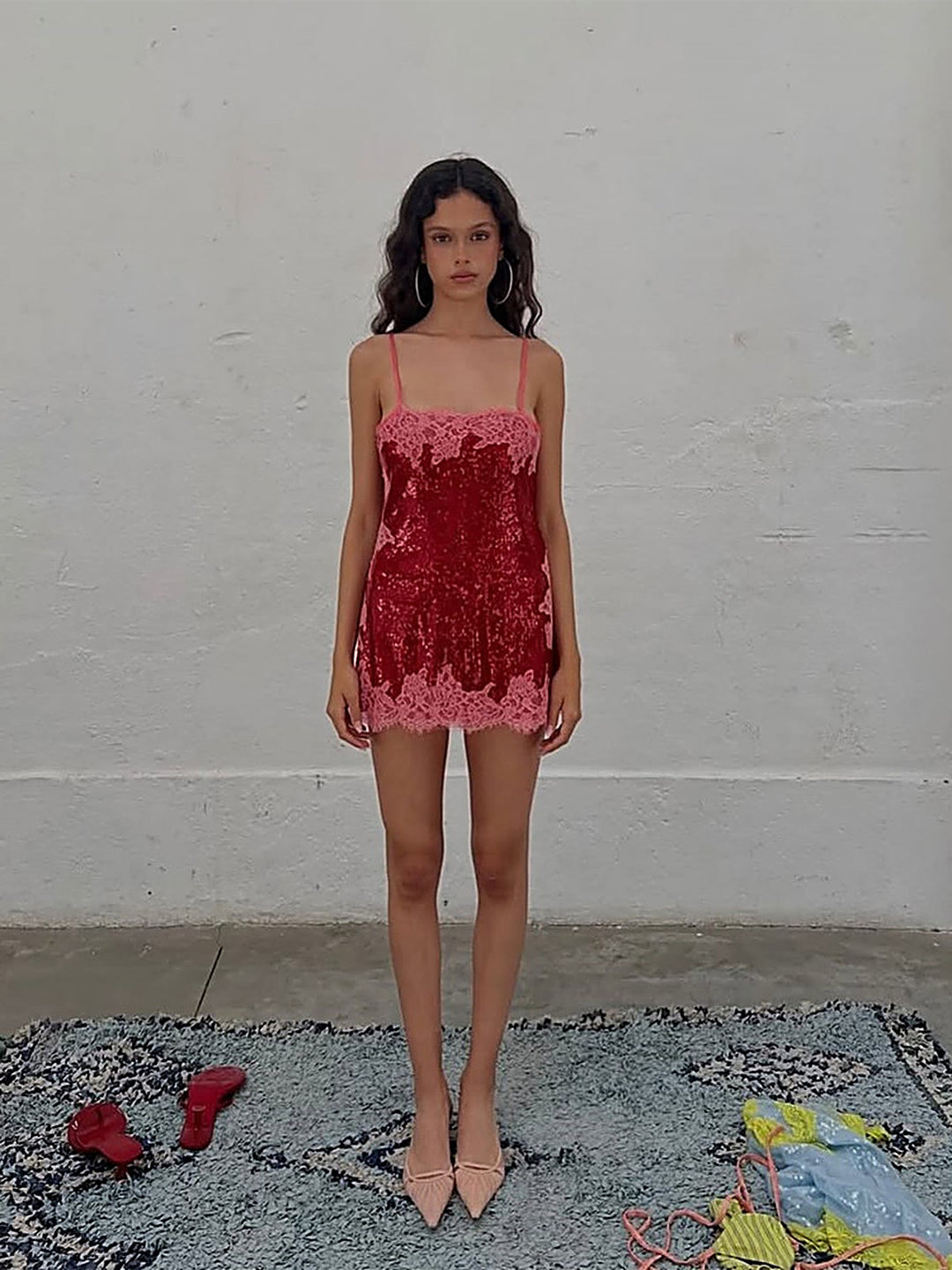 Vintage Sequin Slim Cami Dress