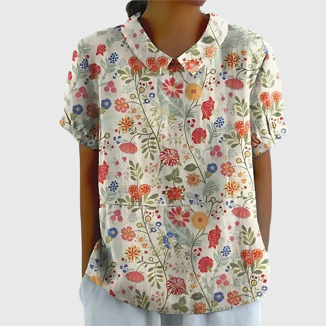 Women's Floral Blouse - Effortless Everyday Elegance for Any Occasion