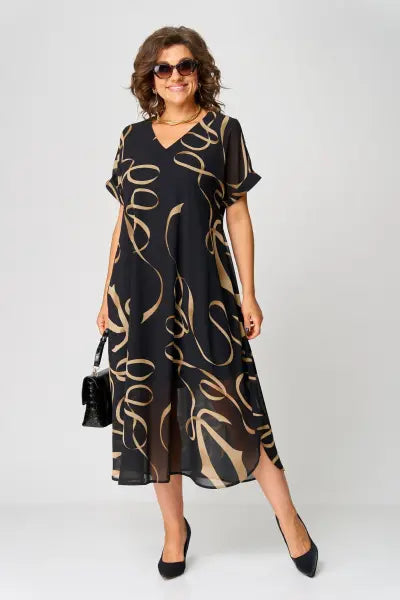Women's Elegant Midi Dress - Comfort & Versatility for Any Occasion