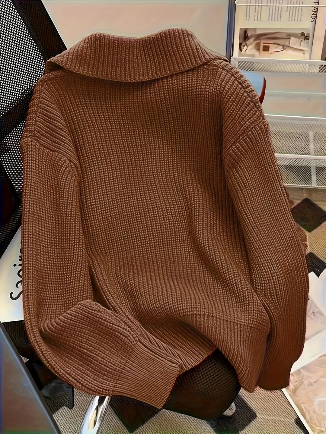 Women's Fiona Statement Button Knit Sweater - Cozy Chic