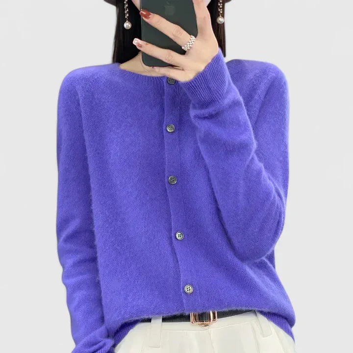 Women's Emilia Classic Button Cardigan - Soft Everyday Layering
