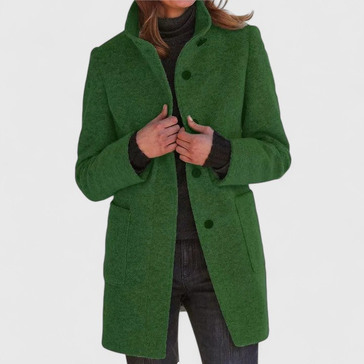Women's Classic Tailored Coat - Effortless Sophistication
