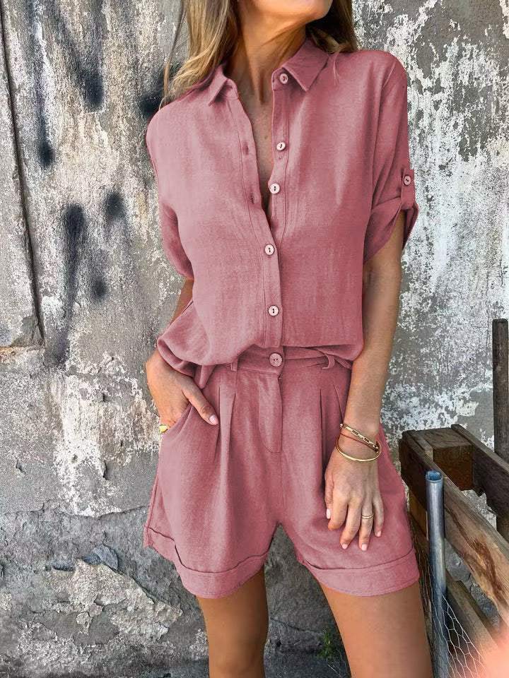 Women's Cotton-Linen Two-Piece Set - Breezy & Timeless