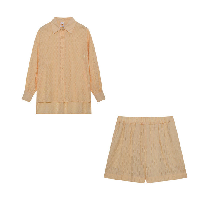Women's Breezy Shirt and Shorts Set - Effortless Everyday Elegance