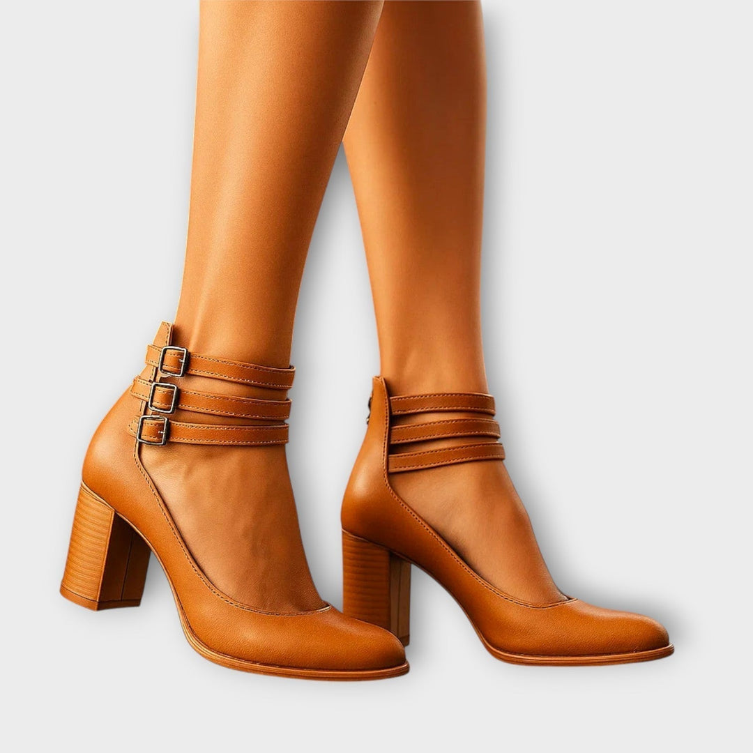 Women's Vintage Block-Heel Mary Jane Pumps - Timeless Everyday Heel