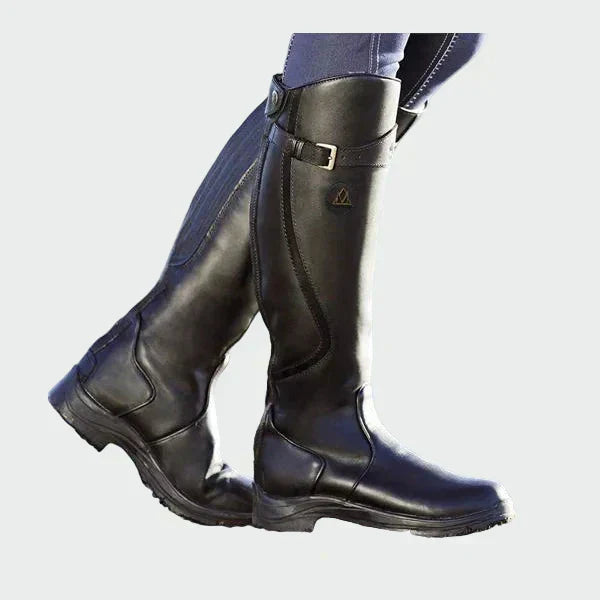 Women's Premium Leather Riding Boots - Timeless Riding Style