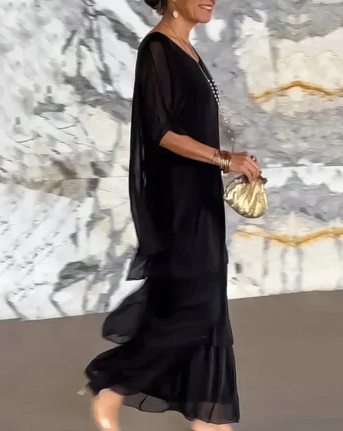 Women's Laura Flowing Long Maxi Dress - Elegant & Artful