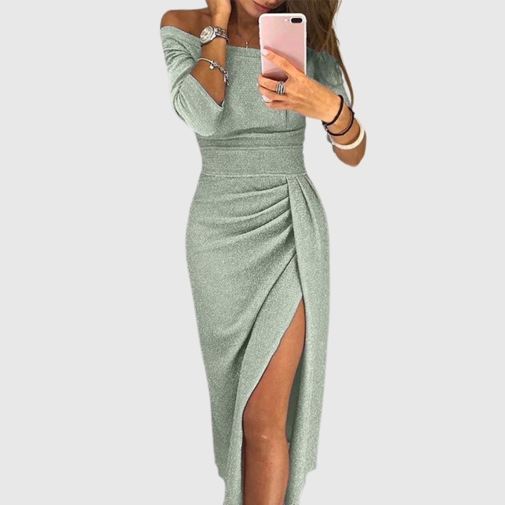 Women's Halter Maxi Dress - Elegant Evening Gown for Special Occasions
