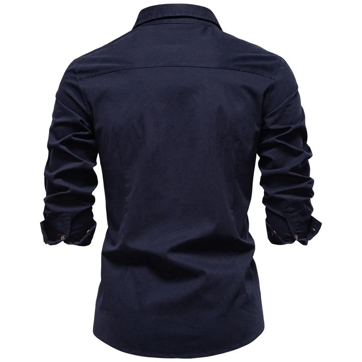 Men's Cotton Utility Overshirt – Heavyweight Workwear Shirt