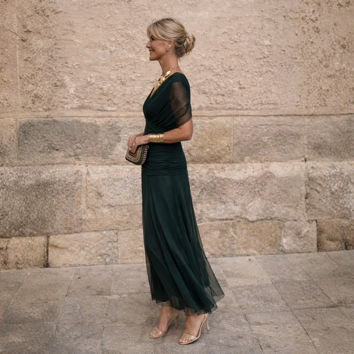 Women's Mikaela Off-Shoulder Maxi Dress - Effortless Evening