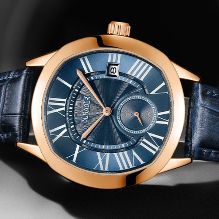 Men's Roman Numeral Watch – Leather Strap Dress Watch