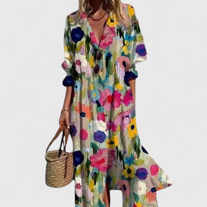 Women's Printed Boho Dress - Effortless Style for Any Occasion