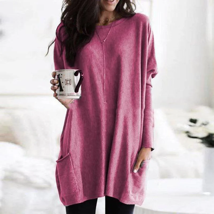 Women's Long-Sleeve Tunic - Effortless Comfort for Everyday