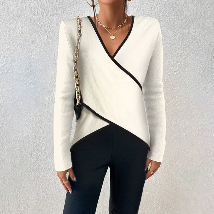 Women's Elegant V-Neck Sweater - Flattering & Comfortable