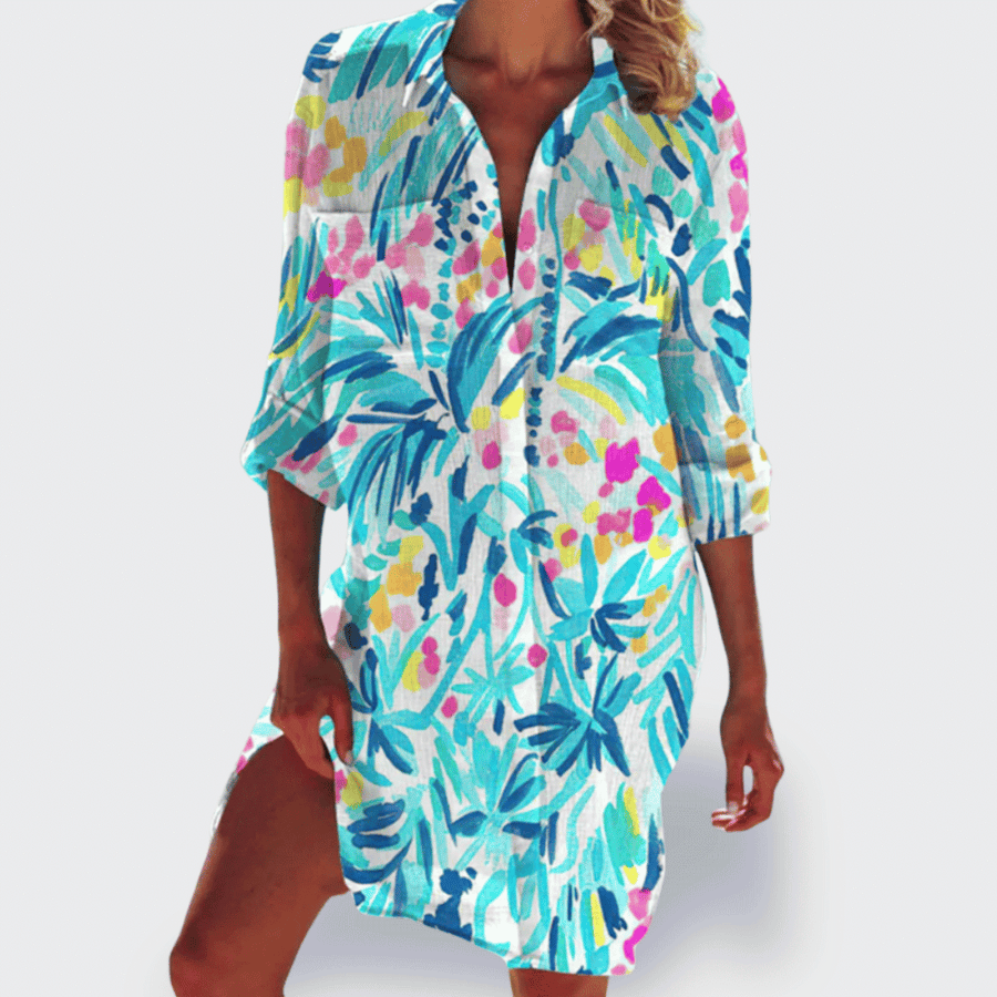 Women's Vibrant Floral Print Shirt - Perfect for Summer Days