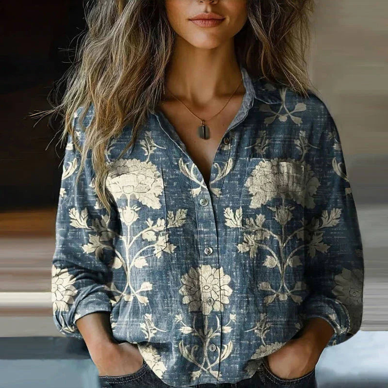 Women's Harper Printed Blouse - Timeless Boho Style